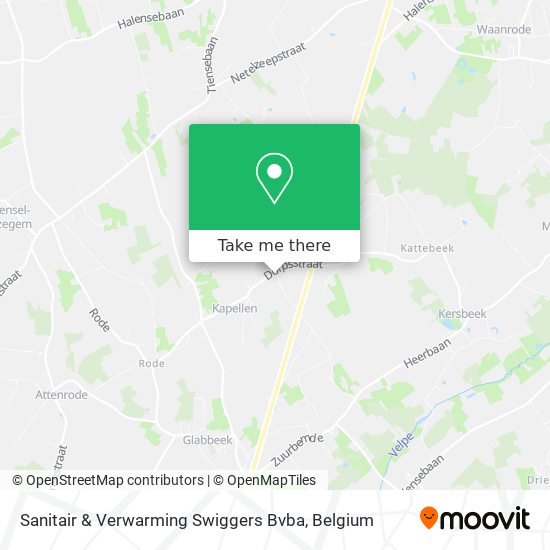 Sanitair & Verwarming Swiggers Bvba map