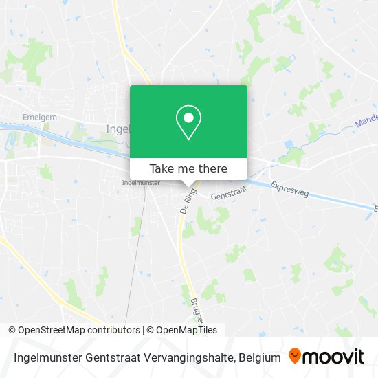 Ingelmunster Gentstraat Vervangingshalte map