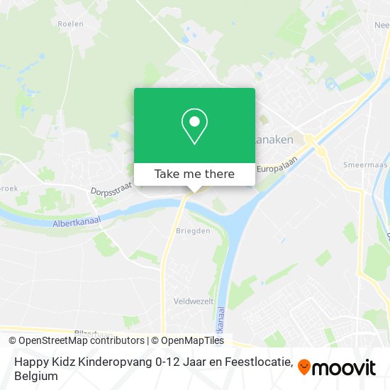 Happy Kidz Kinderopvang 0-12 Jaar en Feestlocatie map