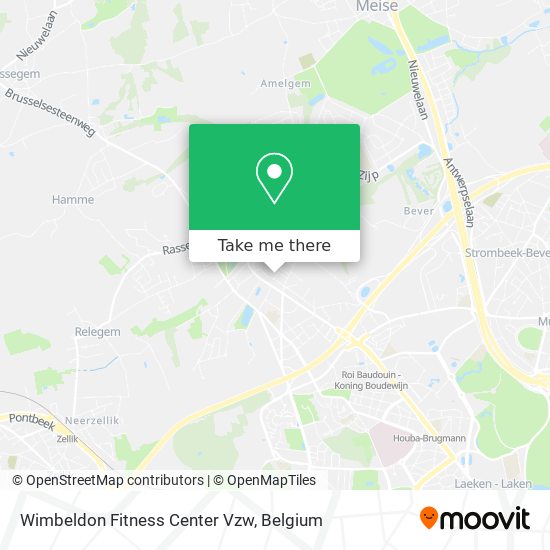 Wimbeldon Fitness Center Vzw map