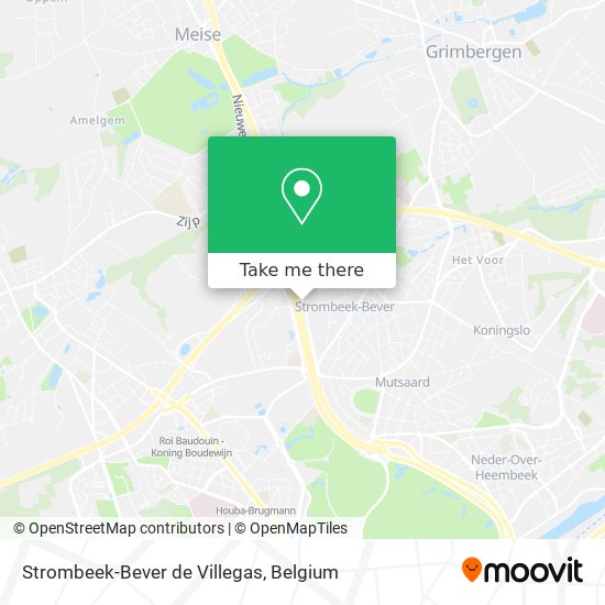 Strombeek-Bever de Villegas map
