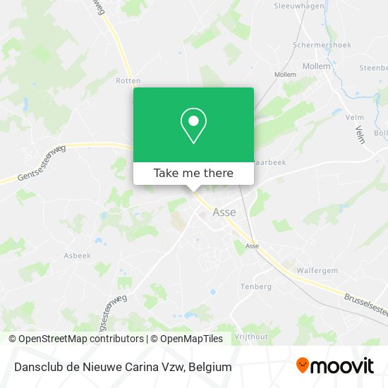 Dansclub de Nieuwe Carina Vzw map