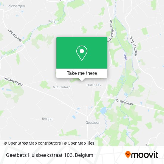Geetbets Hulsbeekstraat 103 map