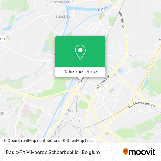 Basic-Fit Vilvoorde Schaarbeeklei map