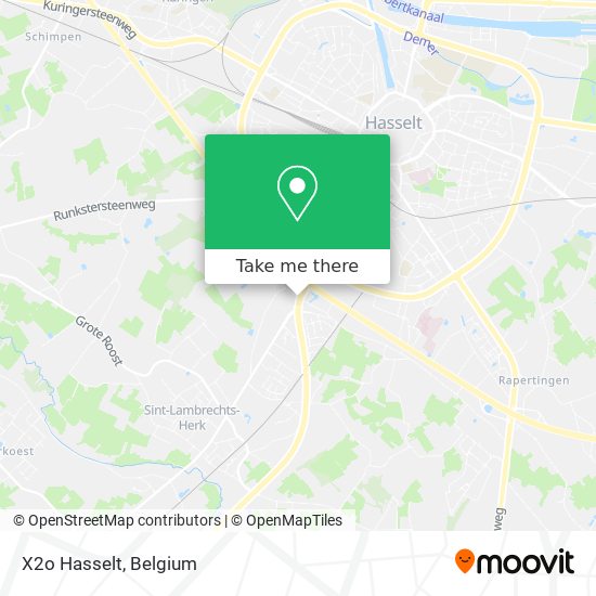 X2o Hasselt map