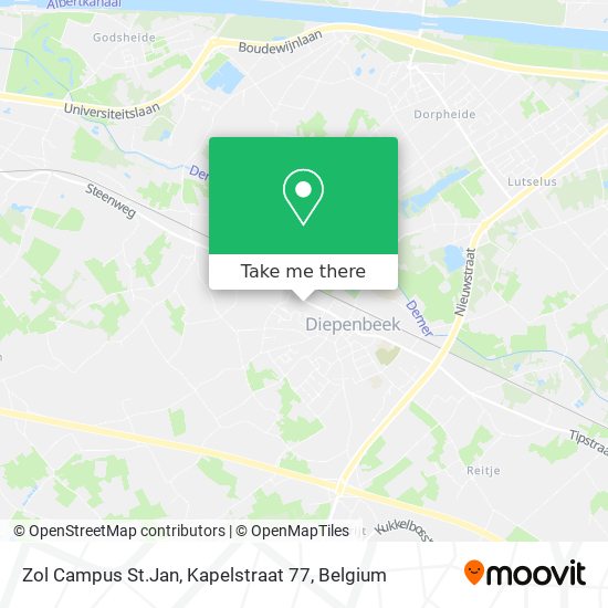 Zol Campus St.Jan, Kapelstraat 77 map