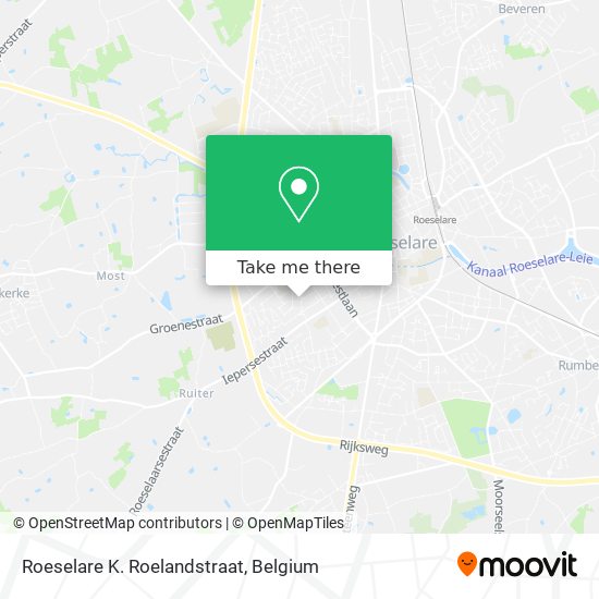 Roeselare K. Roelandstraat map