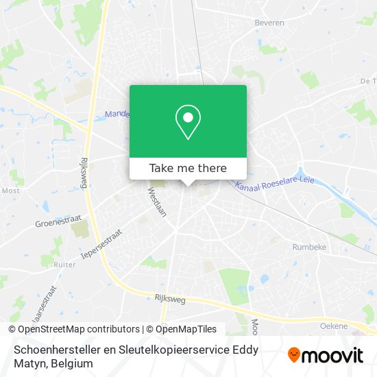 Schoenhersteller en Sleutelkopieerservice Eddy Matyn plan