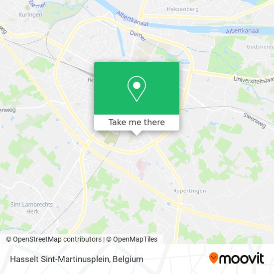 Hasselt Sint-Martinusplein map