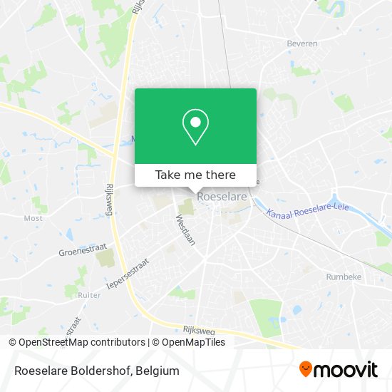 Roeselare Boldershof map