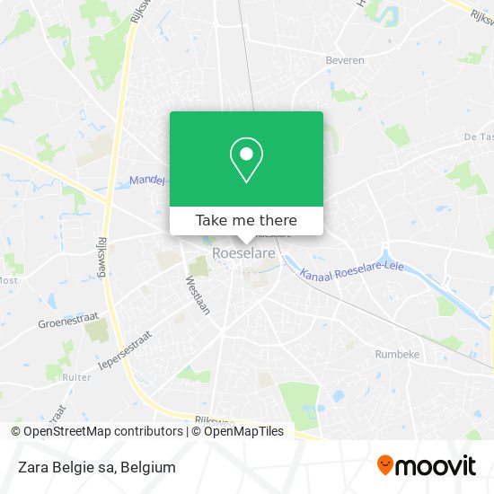 Zara Belgie sa map