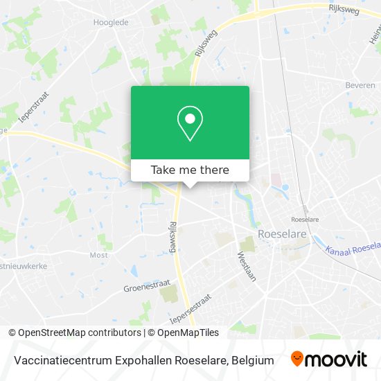 Vaccinatiecentrum Expohallen Roeselare map