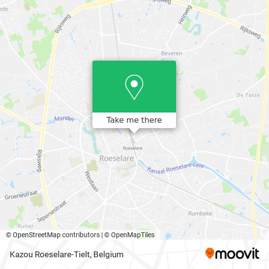 Kazou Roeselare-Tielt map