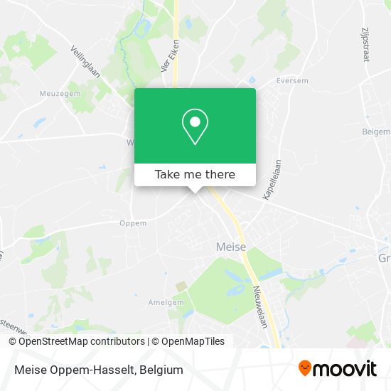 Meise Oppem-Hasselt map