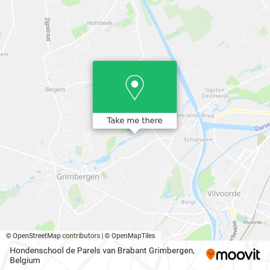 Hondenschool de Parels van Brabant Grimbergen plan