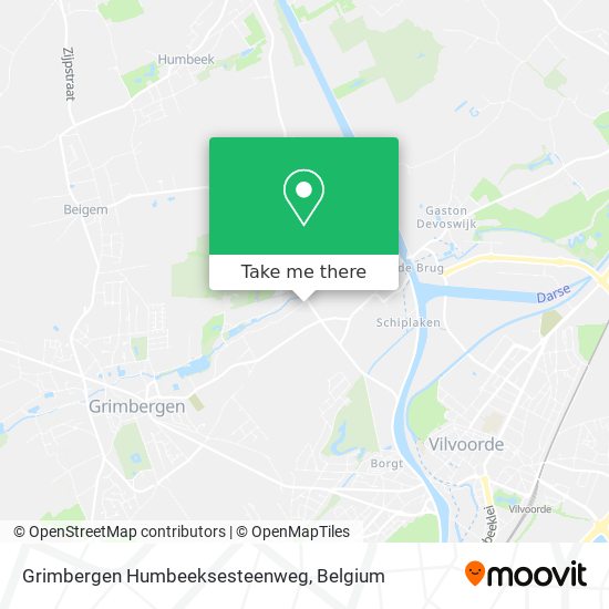 Grimbergen Humbeeksesteenweg map