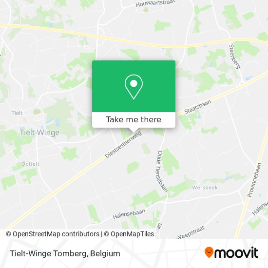 Tielt-Winge Tomberg map