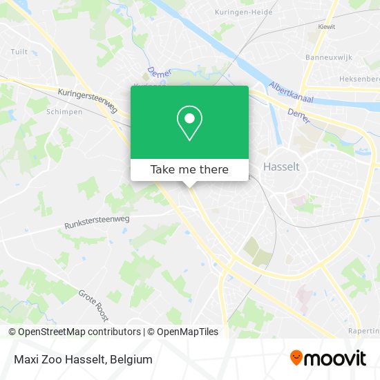 Maxi Zoo Hasselt map