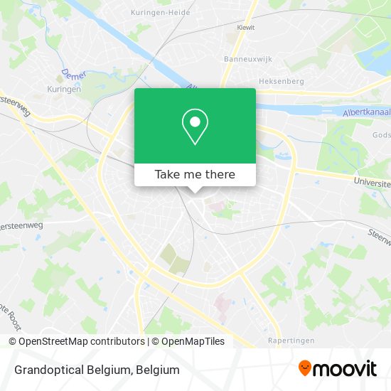 Grandoptical Belgium map