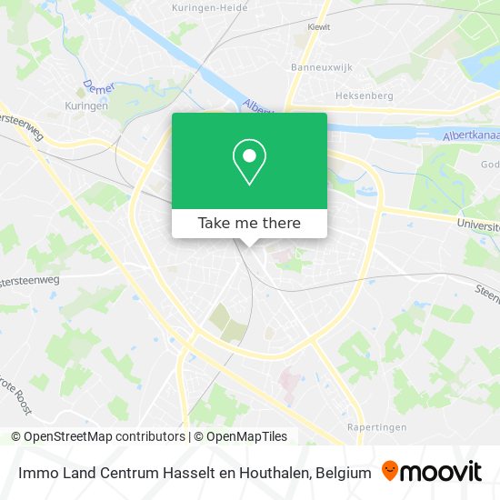 Immo Land Centrum Hasselt en Houthalen plan