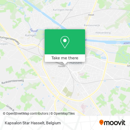 Kapsalon Star Hasselt map