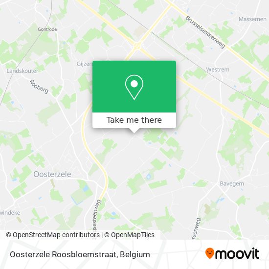 Oosterzele Roosbloemstraat map