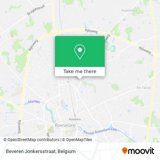 Beveren Jonkersstraat map