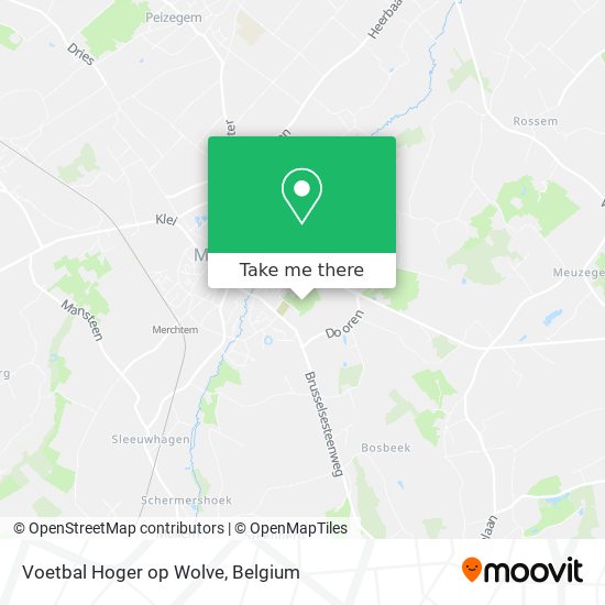 Voetbal Hoger op Wolve map