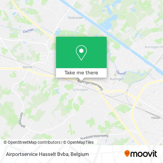 Airportservice Hasselt Bvba map