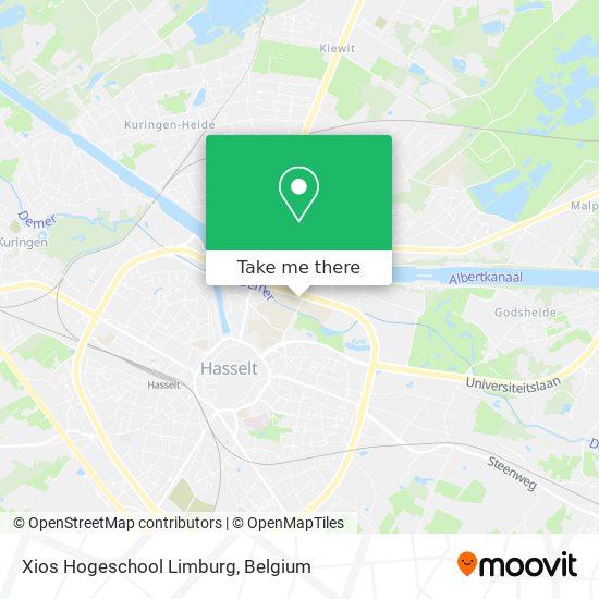 Xios Hogeschool Limburg map