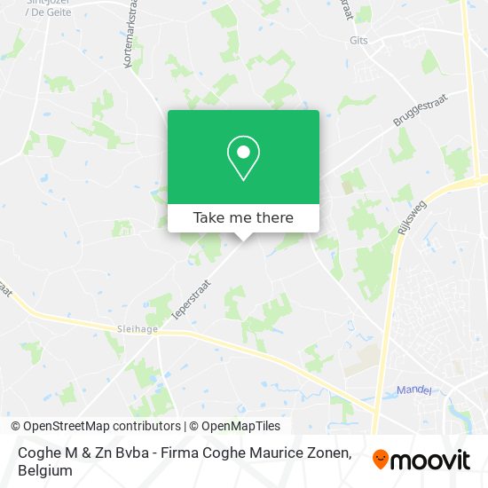 Coghe M & Zn Bvba - Firma Coghe Maurice Zonen map