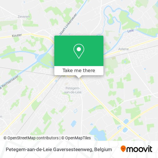 Petegem-aan-de-Leie Gaversesteenweg map