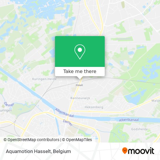 Aquamotion Hasselt map