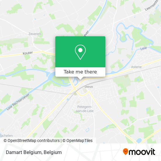 Damart Belgium map