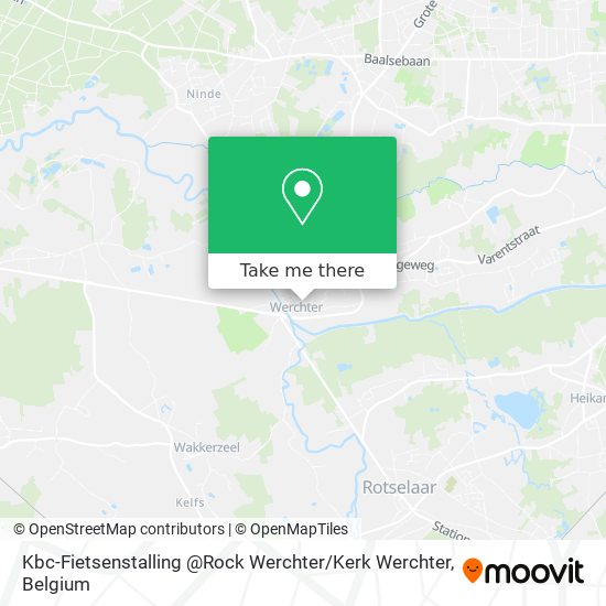 Kbc-Fietsenstalling @Rock Werchter / Kerk Werchter map