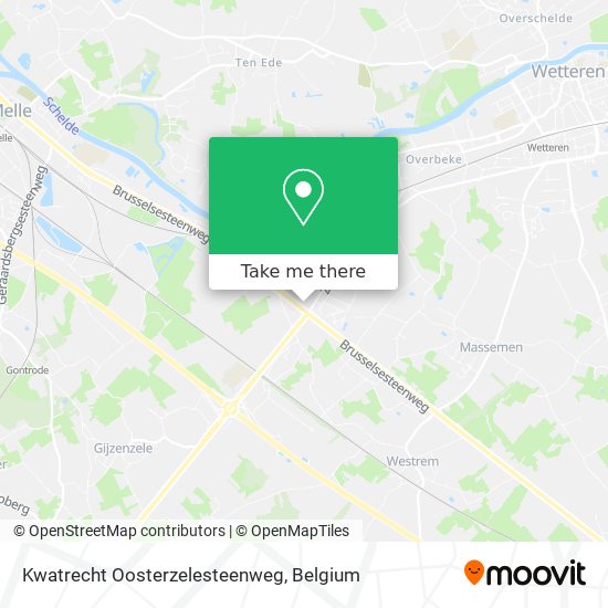 Kwatrecht Oosterzelesteenweg map