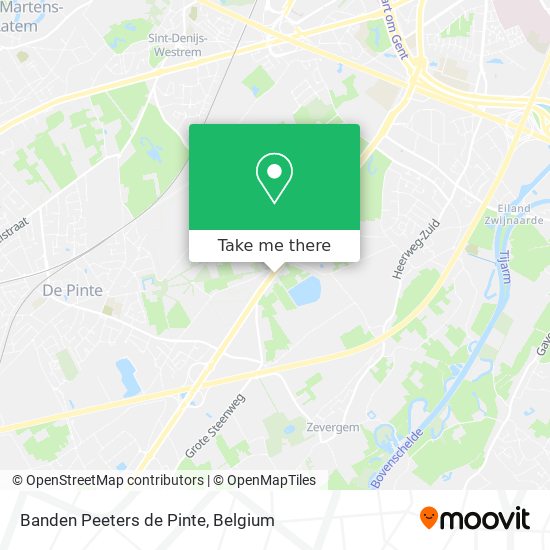 Banden Peeters de Pinte map