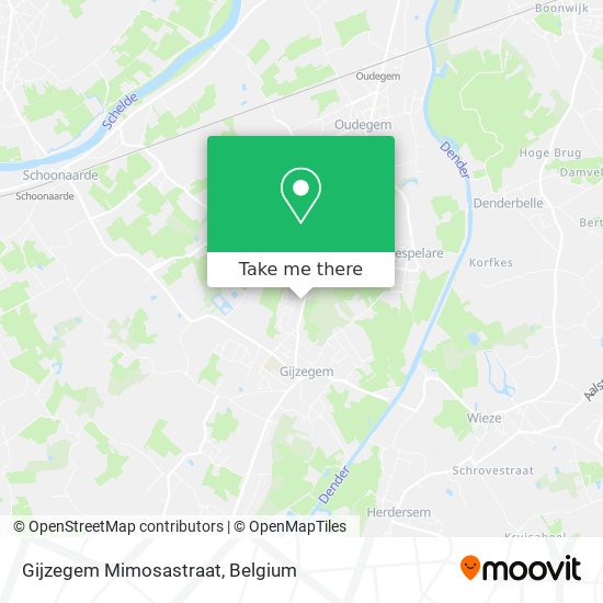 Gijzegem Mimosastraat map