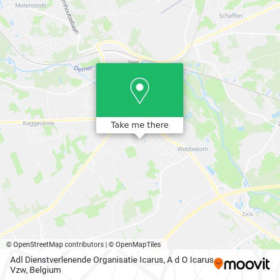 Adl Dienstverlenende Organisatie Icarus, A d O Icarus Vzw map