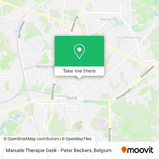 Manuele Therapie Genk - Peter Beckers map