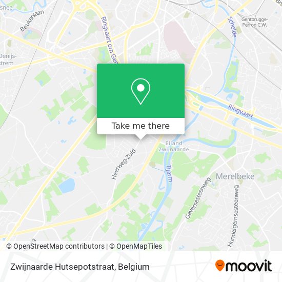 Zwijnaarde Hutsepotstraat map