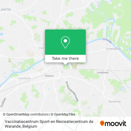 Vaccinatiecentrum Sport-en Recreatiecentrum de Warande plan