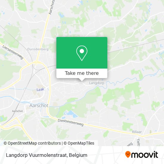 Langdorp Vuurmolenstraat map