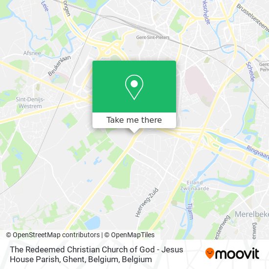 The Redeemed Christian Church of God - Jesus House Parish, Ghent, Belgium map