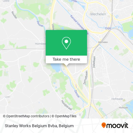 Stanley Works Belgium Bvba map