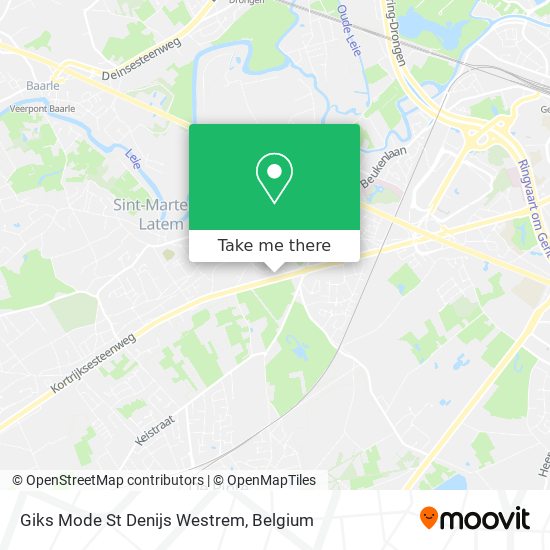 Giks Mode St Denijs Westrem map