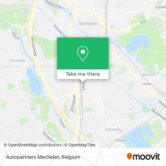 Autopartners Mechelen map