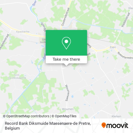 Record Bank Diksmuide Maesenaere-de Pretre map