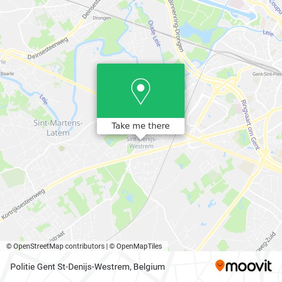 Politie Gent St-Denijs-Westrem map