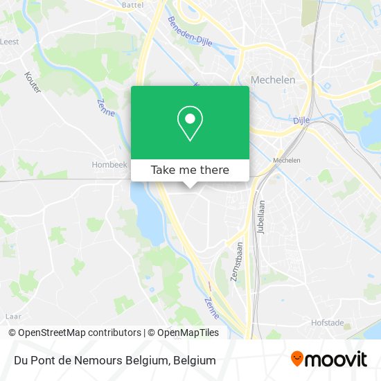 Du Pont de Nemours Belgium map